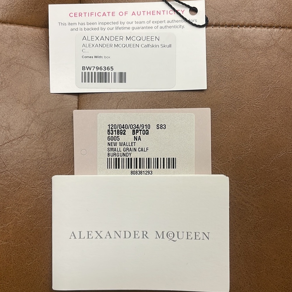 ๐ค๐๐ Mens Brown Alexander McQueen Skull Wallet - Picture 7 of 7